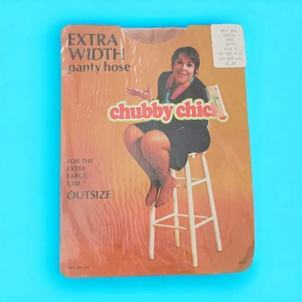 Chubby Chick Extra Width Pantyhose Beige Sz A‎ 44